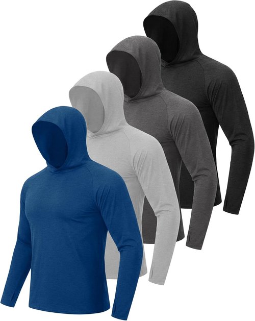 BOOJO Sun Hoodie for Men - Lightweight Long Sleeve UV UPF 50+ Fishing Shirt | Perfect for Athletic Workouts