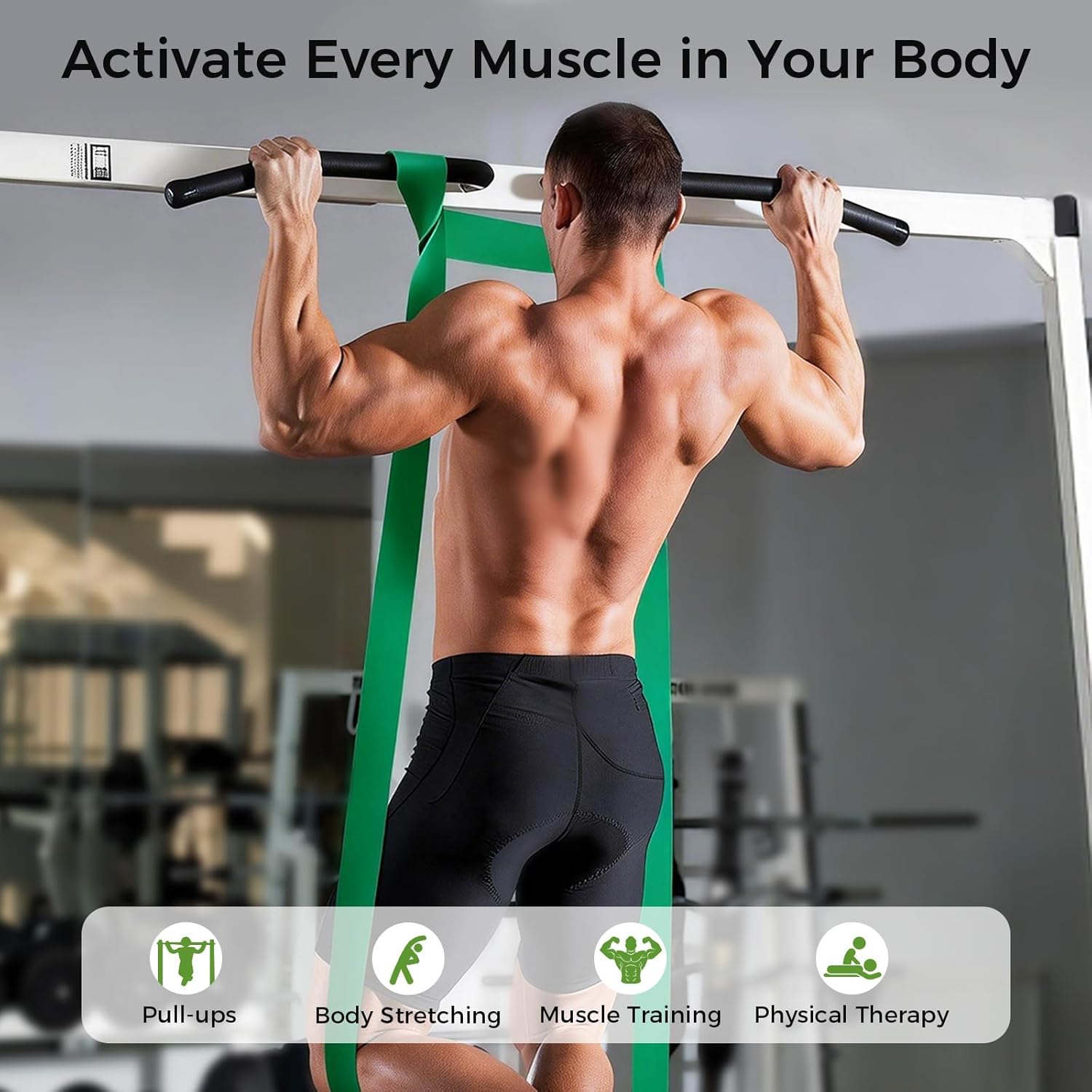 Pull Up Assistance Bands - 10PCS Set with 10-Level Resistance for Men & Women | Ideal for Strength Training & Physical Therapy