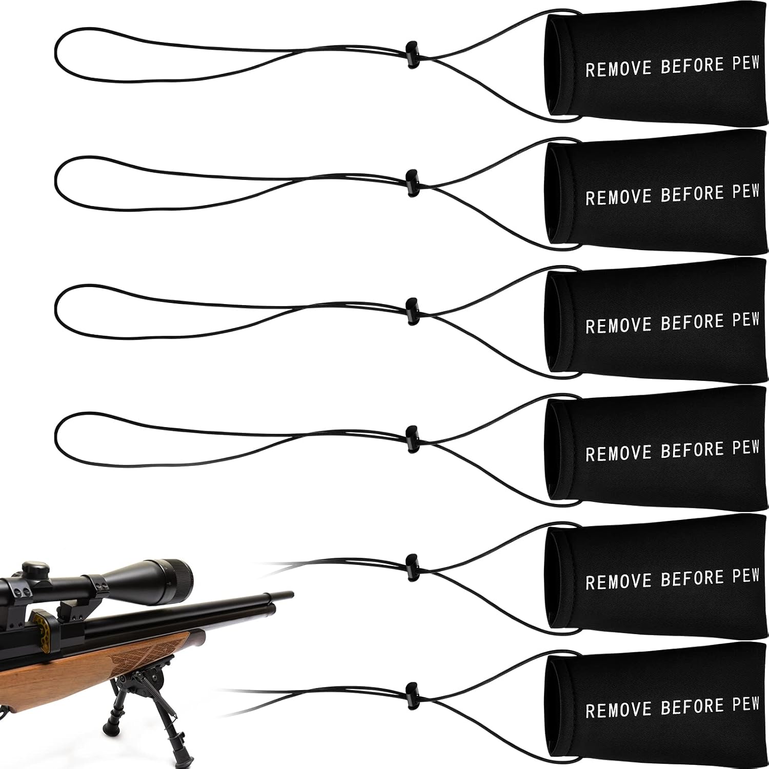 Riakrum Airsoft Barrel Cover - 6 Pcs with Elastic Bungee Cord | 5.51 x 3.15 Inch for Paintball Markers