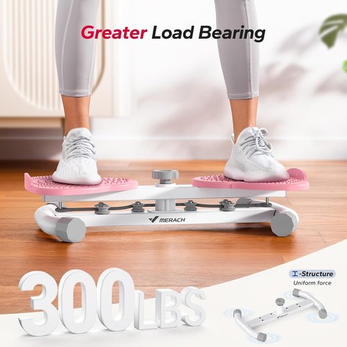 MERACH Waist Twister Machine - Noiseless Ab Twist Board for Core Workout | 300 lbs Capacity