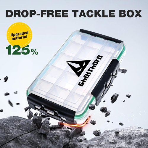Ghosthorn Fishing Tackle Box - Waterproof Organizer with Removable Dividers | 2 Pack (3600 Size)