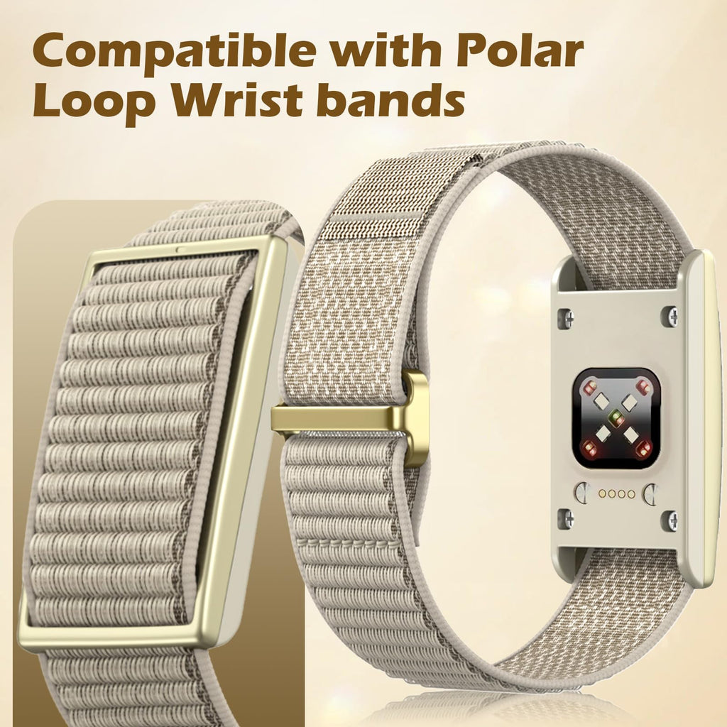 Yeahxing Nylon Band for Polar Loop - Visible Armband 2.0 Soft Breathable Replacement Strap with Polar Loop (2025), Secure Hook and Loop Closure, Comfortable Adjustable Wristband for Men Women
