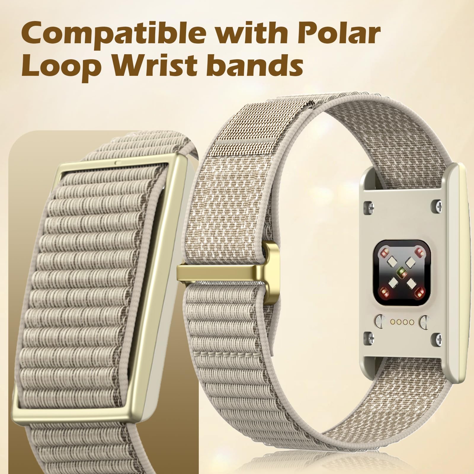 Yeahxing Nylon Band for Polar Loop - Visible Armband 2.0 Soft Breathable Replacement Strap with Polar Loop (2025), Secure Hook and Loop Closure, Comfortable Adjustable Wristband for Men Women