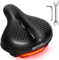 BUCKLOS Comfortable Bike Seat Cushion - Soft Memory Foam Padded Saddle for Men & Women | Fits Peloton & Exercise Bikes