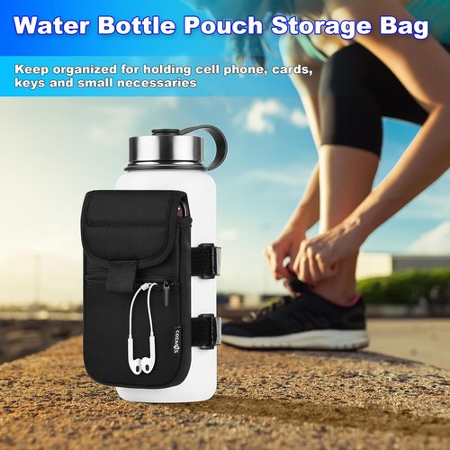 Cosmos Water Bottle Pouch - Versatile Gym & Hiking Accessory | Fits 18-40 Oz Bottles, Storage Pocket for Essentials