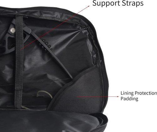 Archery Compound Bow Case - Lightweight Soft Bow Bag with Arrow Quiver & Adjustable Straps for Adults