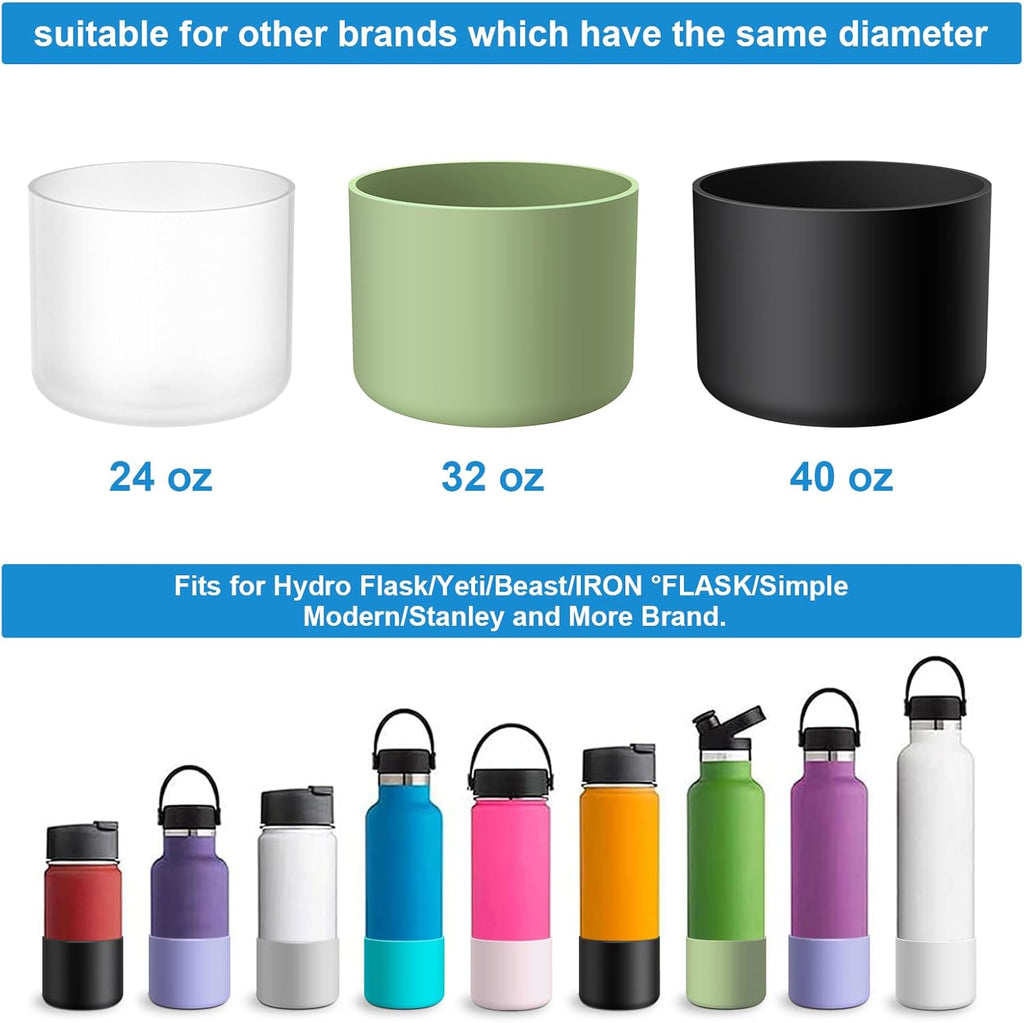 Yoelike Silicone Water Bottle Boot - Anti-Slip Protective Sleeve for Owala | 2 Colors, Dishwasher Safe, BPA Free