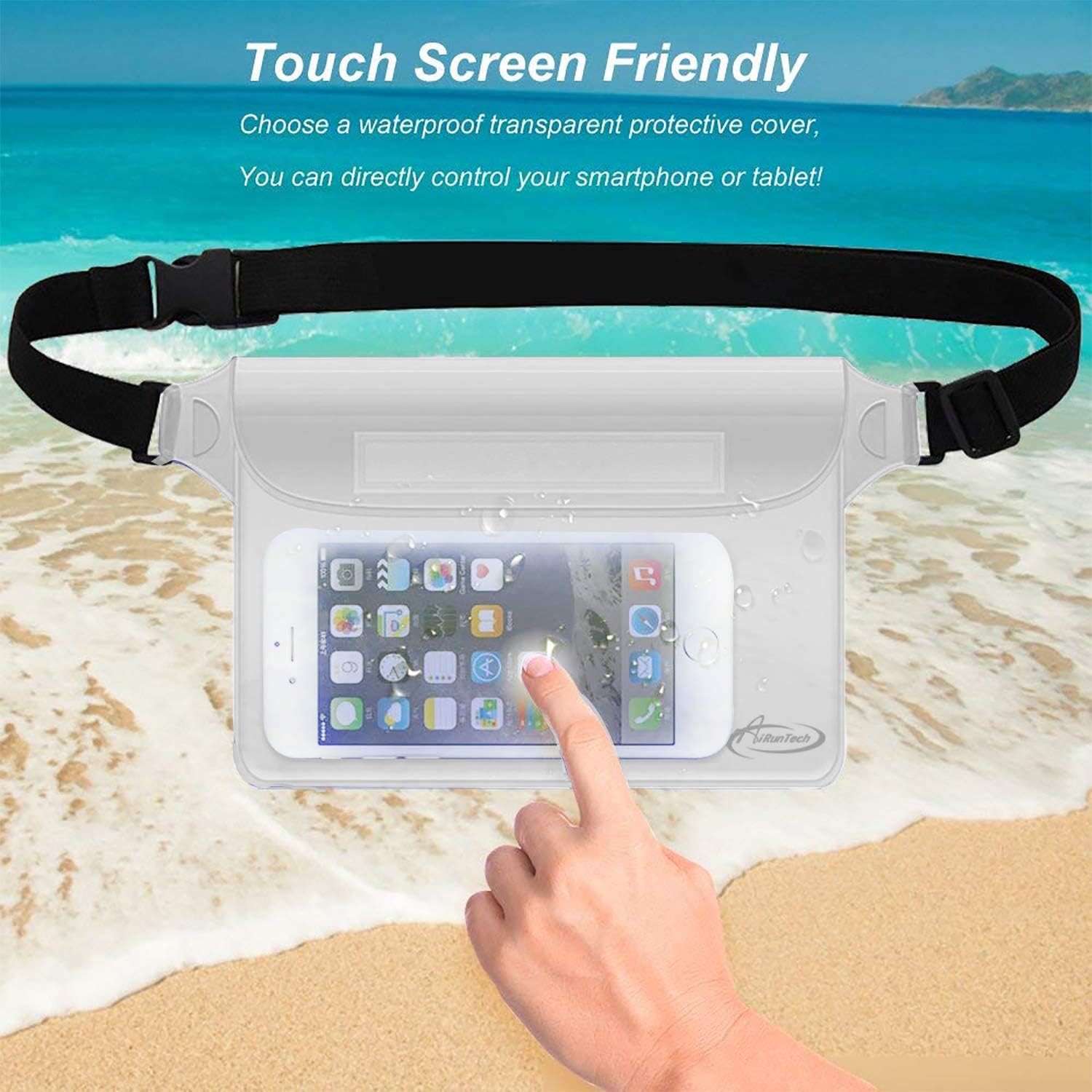 AiRunTech Waterproof Fanny Pack - Dry Bag for Phone, Passport & Wallet | Ideal for Travel & Water Activities