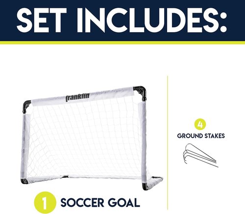 Franklin Sports Fold-N-Go Soccer Goal - Portable Design for Easy Setup | Perfect for All Ages