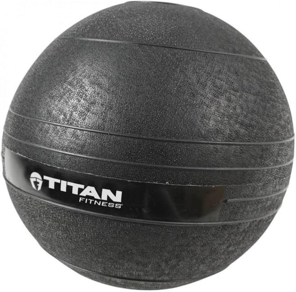 Titan Fitness Rubber Slam Ball - Impact-Absorbing Dead Weight for Strength & Conditioning | Textured Surface