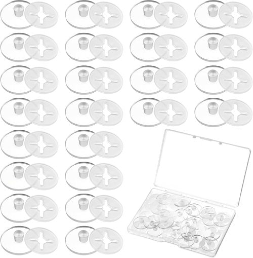 Cobee Race Number Buckle Clips - 24 PCS Clear Reusable Bib Holders for Runners & Triathlons