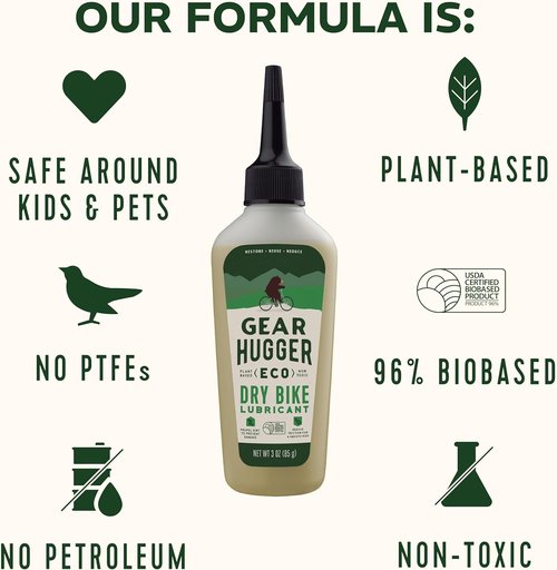 Gear Hugger - Eco-Friendly Dry Lube & Degreaser | Long-Lasting Plant-Based Bike Chain Cleaner
