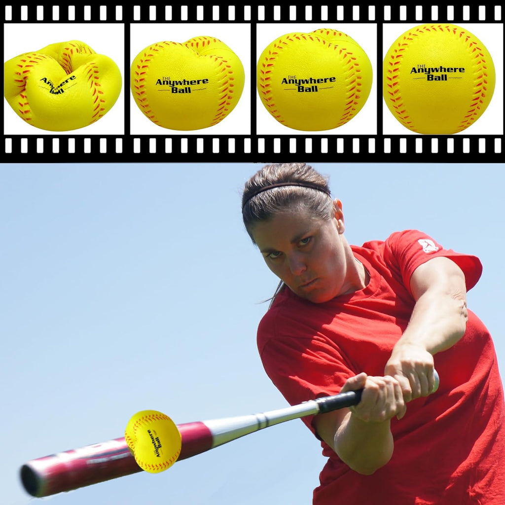 Thin Air Brands Anywhere Ball - Foam Training Baseball/Softball (12 Pack) | Perfect for All Skill Levels
