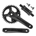 BOLANY Mountain Bike Crankset MTB 1x Square Taper Crankset 104 BCD 170mm Crank 32/34/36T Compatible with Single Speed Bicycle