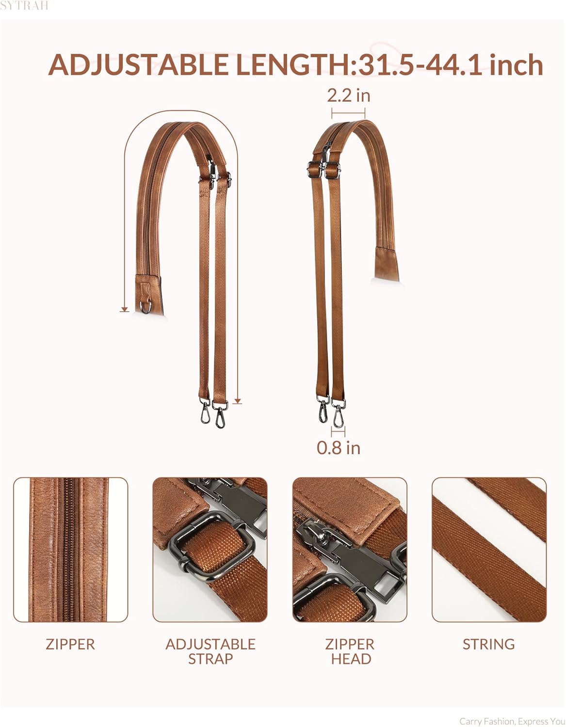 Skiennix Sling Bag for Women - Trendy Vegan Leather Crossbody Backpack | Dual-Purpose Strap, Beige Brown