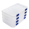 Large Plastic Tackle Box Storage Organizer with Adjustable Dividers – 4 Pack