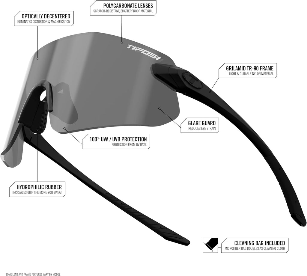 Tifosi Vogel SL Sport Sunglasses - Perfect for Baseball, Cycling, Golf & Outdoor Activities