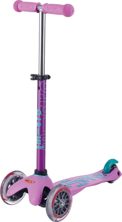 Micro Kickboard Mini Kids Scooter - Adjustable T-Bar, Lean-to-Steer Design | For Ages 2-5, Up to 110 lbs