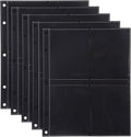 Skiennix 50pcs Trading Card Binder Pages - Double-Sided 4 Pocket Sleeves for Sports Collectibles