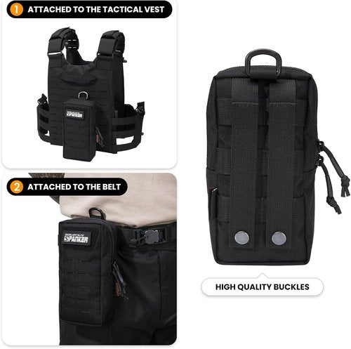 EXCELLENT ELITE SPANKER Tactical MOLLE Pouch - EDC Utility Organizer for Gadgets & Phones | Versatile Waist Bag