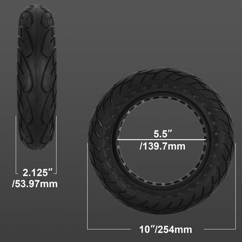 RUTU 2PCS 10X2.125 Scooters Solid Tire10 inches Electric Scooter Wheel Replacement for Xiaomi M365/M365 Pro/1S/Pro 2 Gotrax G4 GXL V2 Ninebot D40x Electric Scooter