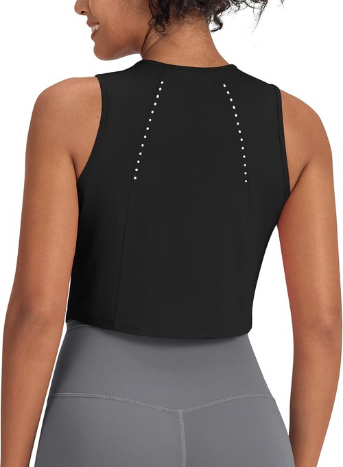 G4Free Lightweight Workout Tank Top - Fast-Dry Athletic Sleeveless Crop Top for Women | Ideal for Gym & Running