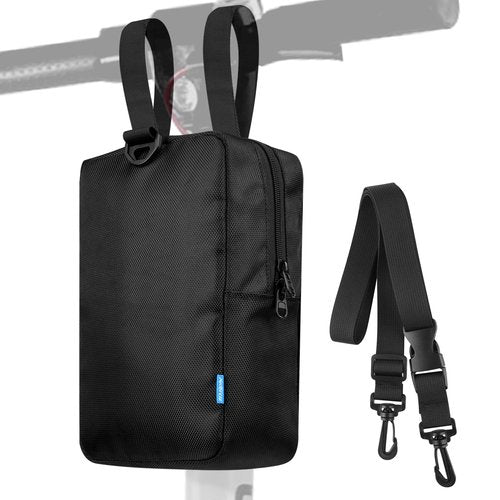 Xxerciz Scooter Storage Bag, Nylon Scooter Handlebar Bag Front Hanging Bag with Adjustable Strap and Zipper Closure for for Carrying Phone, Wallet, Charger Tools, Repair Tools
