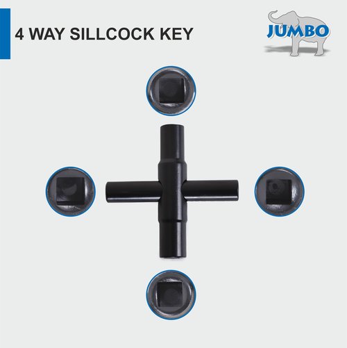 JUMBO 16" Water Meter Key with 4 Way Sillcock Key and 4 Way Multi Utility Key