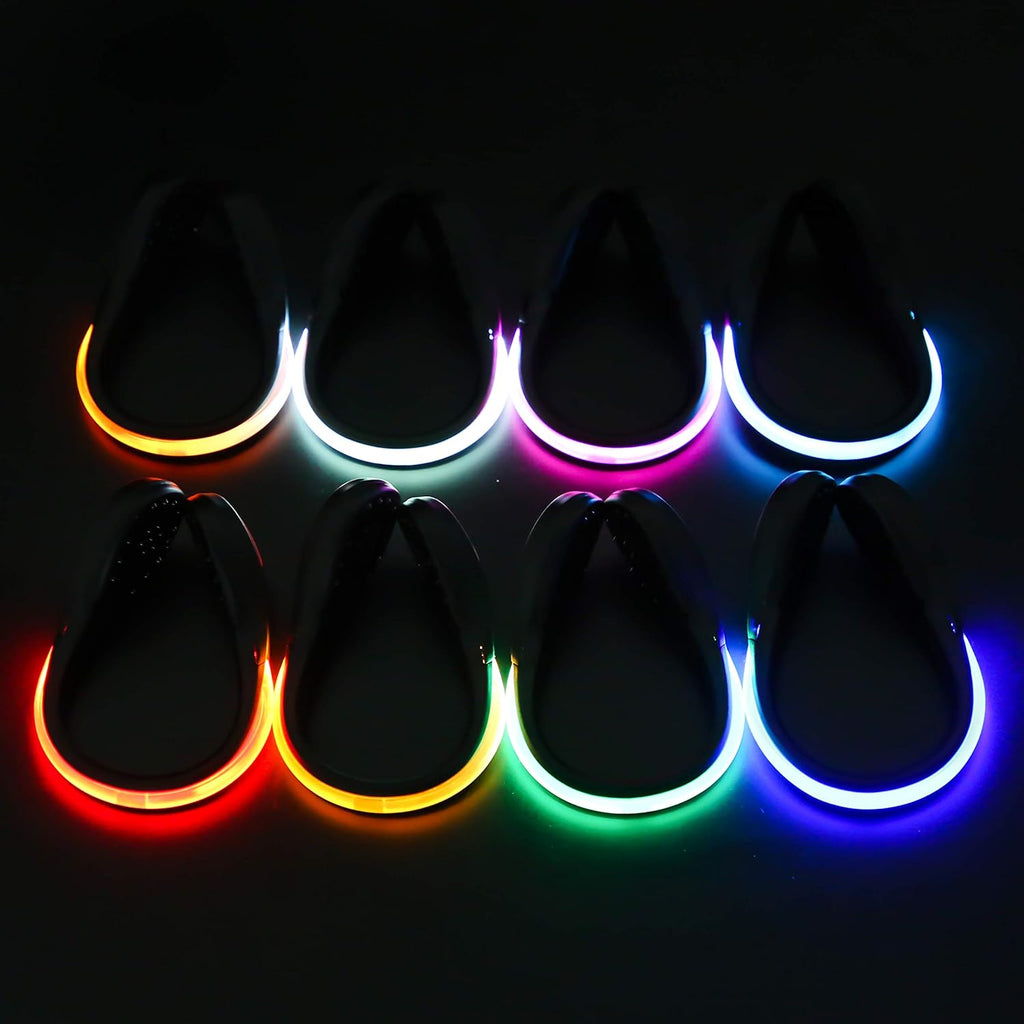PROLOSO Shoe Lights - 8 Pack Clip-On Safety Lights for Night Running, Walking & Cycling
