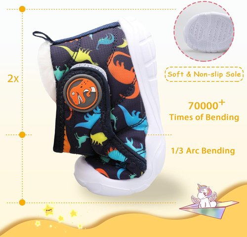LeIsfIt Toddler Boots Girls Boys Wide Winter Boots Cozy Fleece Winter Shoes Indoor Outdoor Warm Shoes