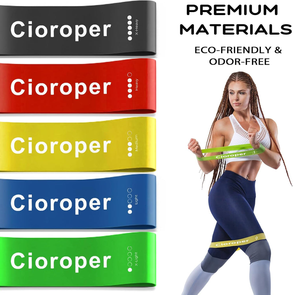 Skiennix Resistance Bands - Versatile Workout Loop Bands Set for Men & Women | 5-Piece Kit for Yoga, Pilates & Physical Therapy