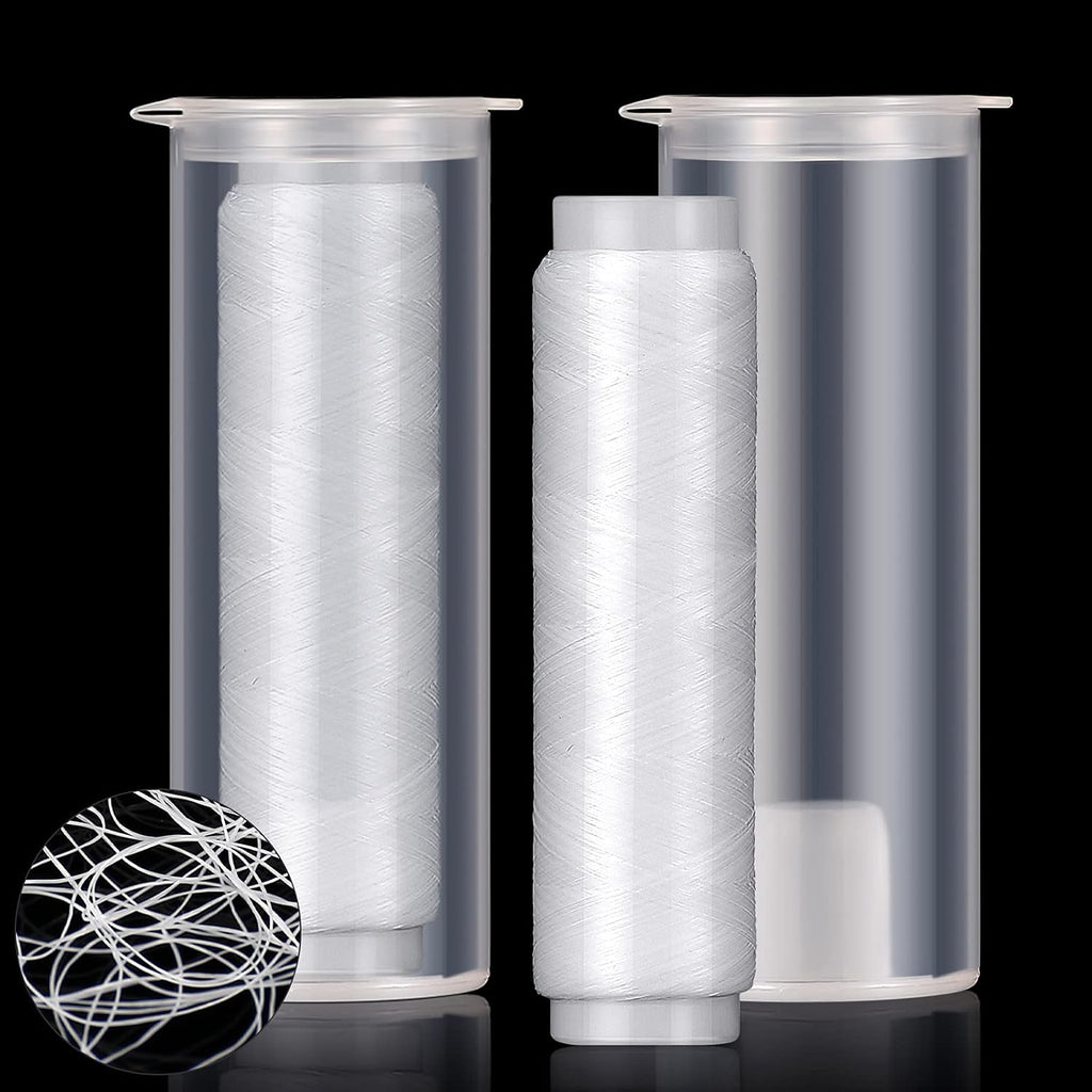 Skylety Fishing Line - Invisible Nylon Elastic Bait Thread, 0.2mm, 656 Feet, Clear Storage Case