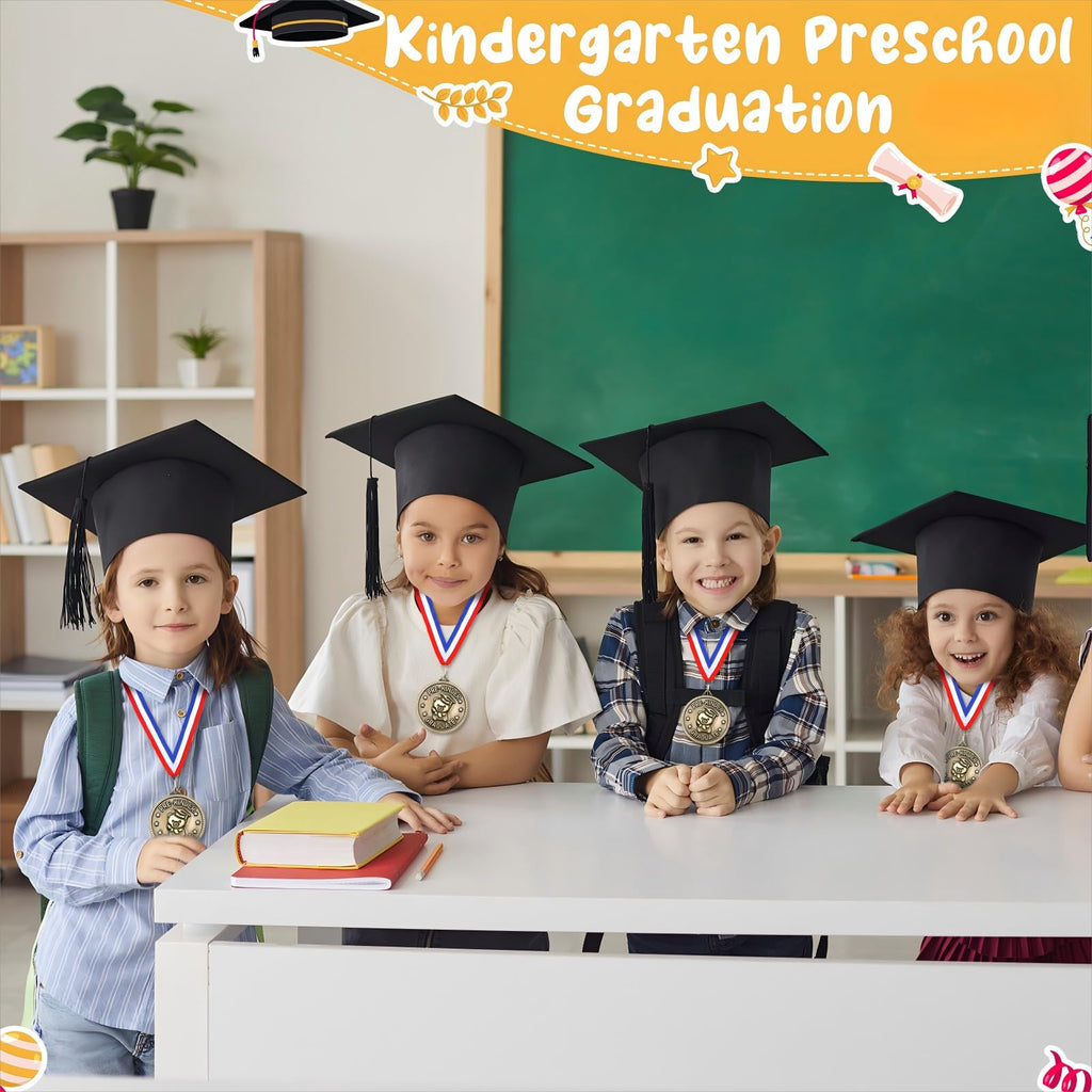 Remuuly 30/60 Pcs Kindergarten Graduation Award Medals for Kids 2'' Preschool Award Medallion with Neck Ribbon Congrats Graduation Gifts for School Student Party Favor(30 Pcs,Bear)