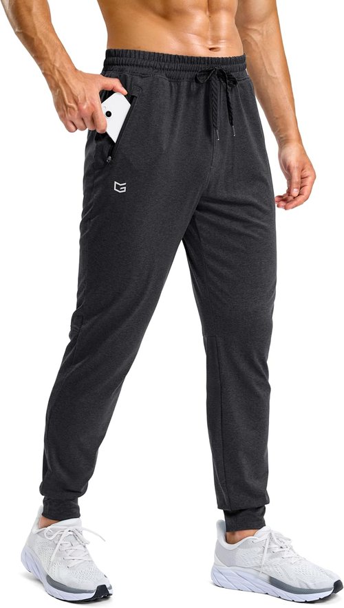 G Gradual Men's Sweatpants - Quick Dry Tapered Joggers with Zipper Pockets for Athletic Workouts