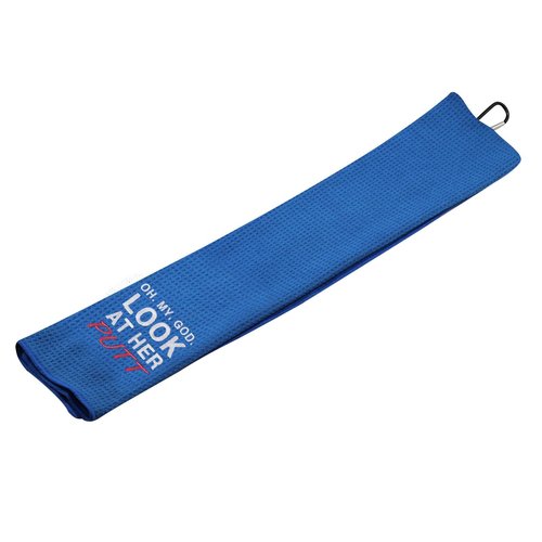 Funny Golf Towels for Women Oh My God Look at Her Putt Embroidered Golf Towels for Golf Bags with Clip (Look at Her Putt)