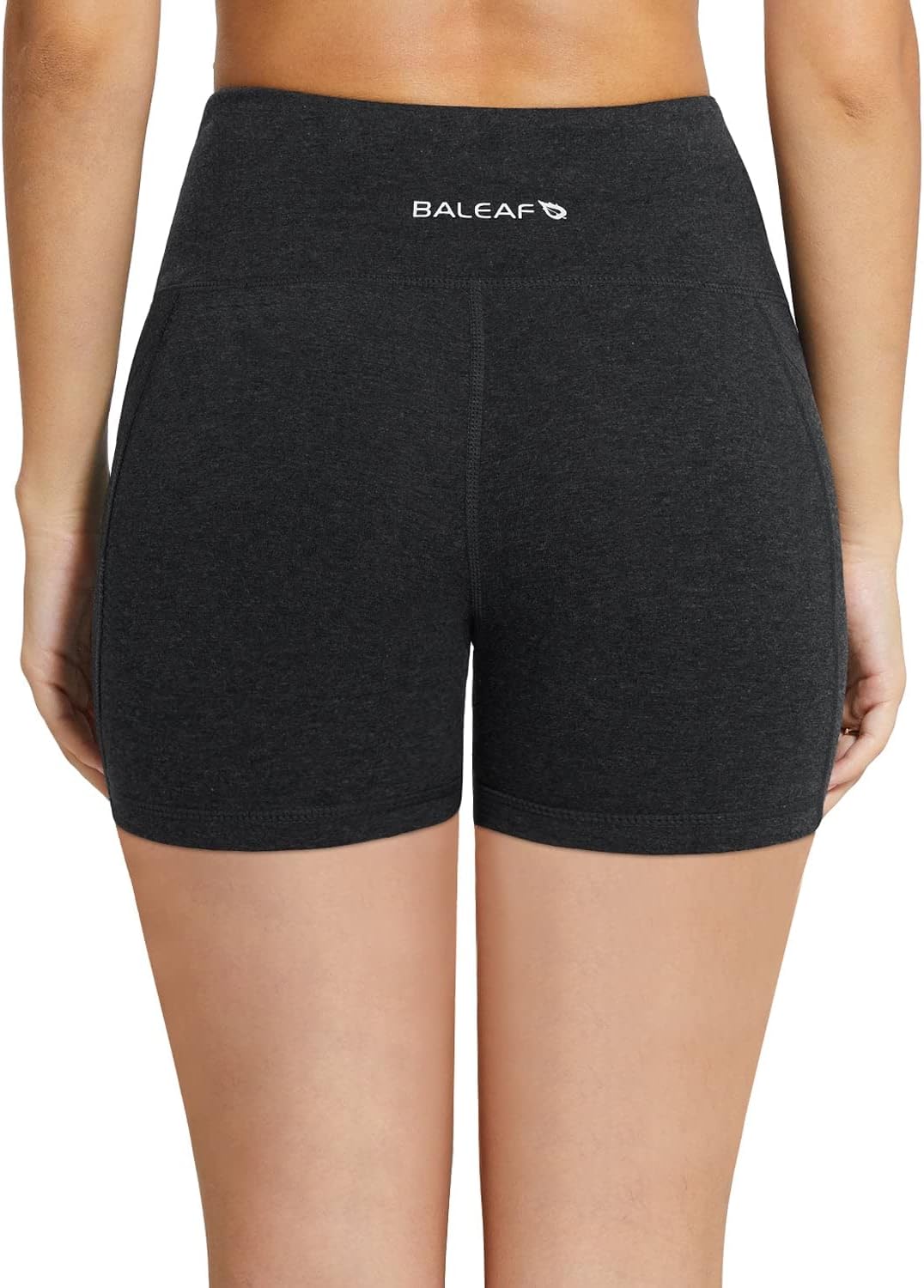 Baleaf Women's High Waist Biker Shorts - Comfortable Spandex with Pockets | 8"/5"/3" Sizes