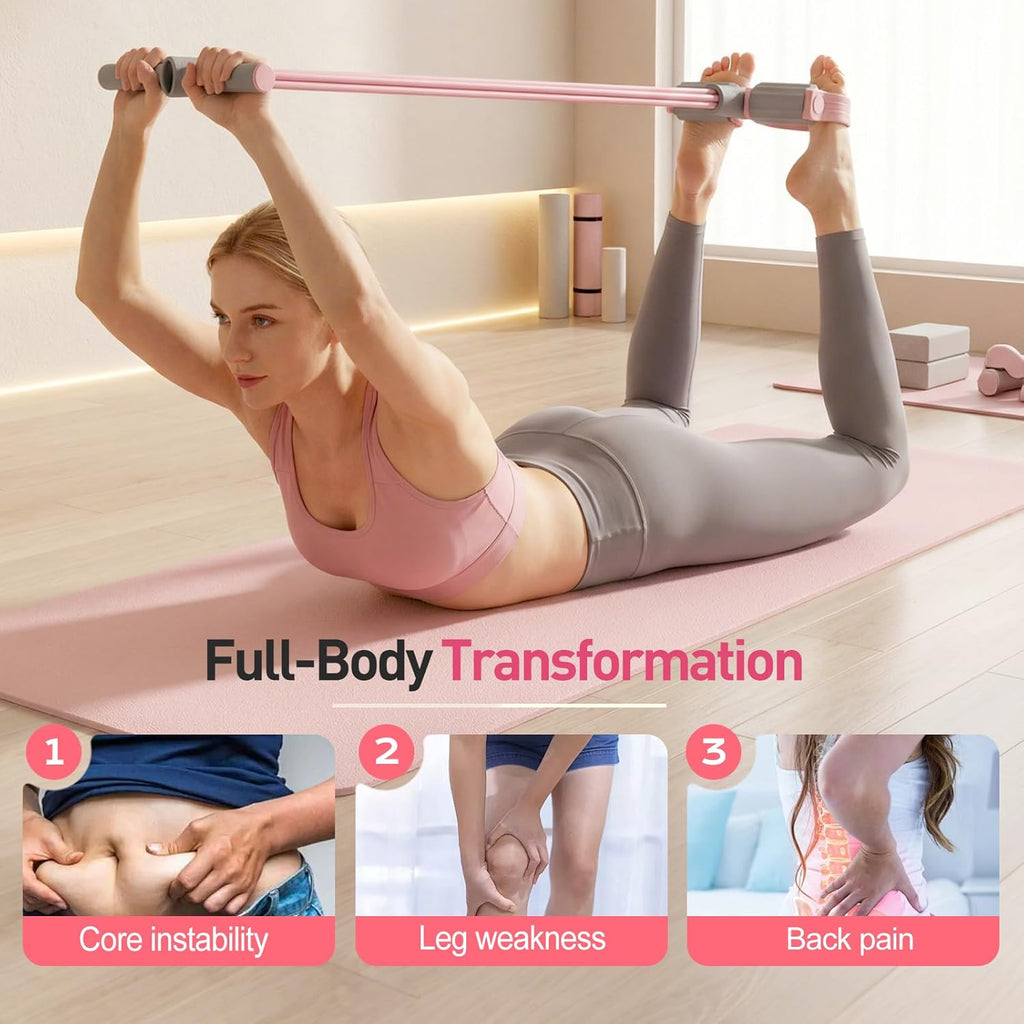 Skiennix Pedal Resistance Bands - Multifunctional Elastic Yoga Bands for Full-Body Workouts | Natural Rubber