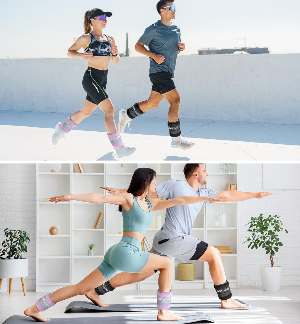 Skiennix Ankle Weights - Adjustable 1-20 LBS for Enhanced Strength Training | Ideal for Fitness & Therapy