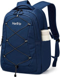 HanTrip Travel Laptop Backpack - Large Water-Resistant Commuter Bag with Reflective Straps | Navy Blue