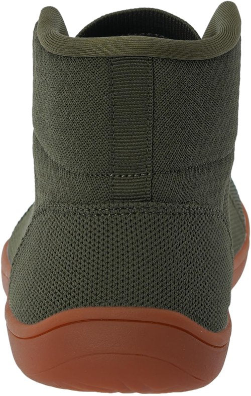 WHITIN Men's High Top Wide Barefoot Shoes Width Toe Box Zero Drop Sole Minimalist Sneakers Size 12 12W Tennis Gym Walking Lightweight Minimal Green 46