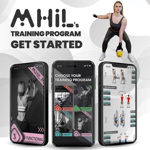 MhIL Workout Gloves for Women - Breathable Gym Gloves with Palm Protection & Enhanced Grip | Padded Weightlifting Gloves with Wrist Wrap Support