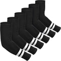 SATINIOR UV Sun Protection Arm Sleeves - Reflective Cooling Compression for Men & Women | 6 Pairs