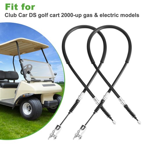 10L0L Golf Cart Brake Cable for Club Car DS 2000-up Gas & Electric, 42 Inch Driver and Passenger Side, OEM# 102022101