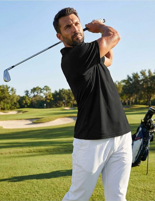 COOFANDY Men's Golf Polo Shirt - Quick Dry Moisture-Wicking Performance | Short Sleeve, Stylish Design