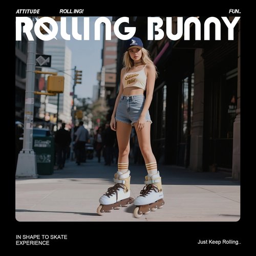 RollingBunny Inline Skates for Women - Adjustable Size Roller Blades for Adult Female, Hard Shell ABEC-7, Smooth and Comfortable