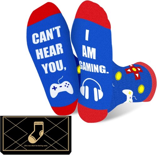 Auch Gaming Socks - Funny Christmas Gift for Men, Dads, and Teens | Perfect Stocking Stuffer