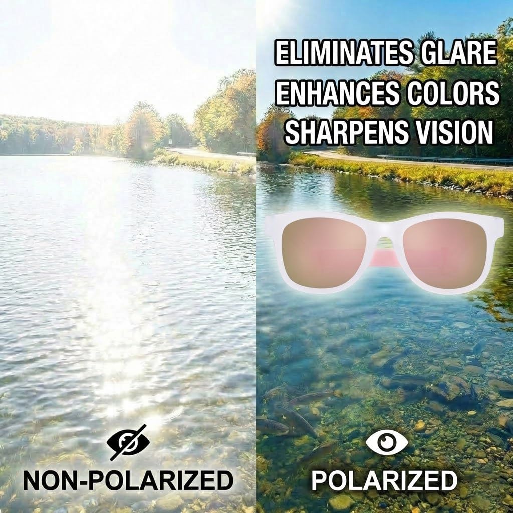 Polarized Baby Sunglasses - Unbreakable Infant Shades with Strap for Newborns & Toddlers 0-12 Months