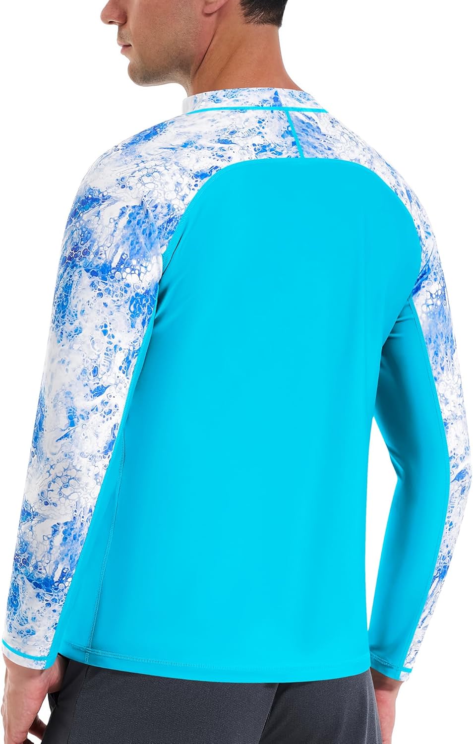 Skiennix Men's Long Sleeve Swim Shirt - UV Sun Protection Rash Guard | UPF 50+ Fishing Base Layer