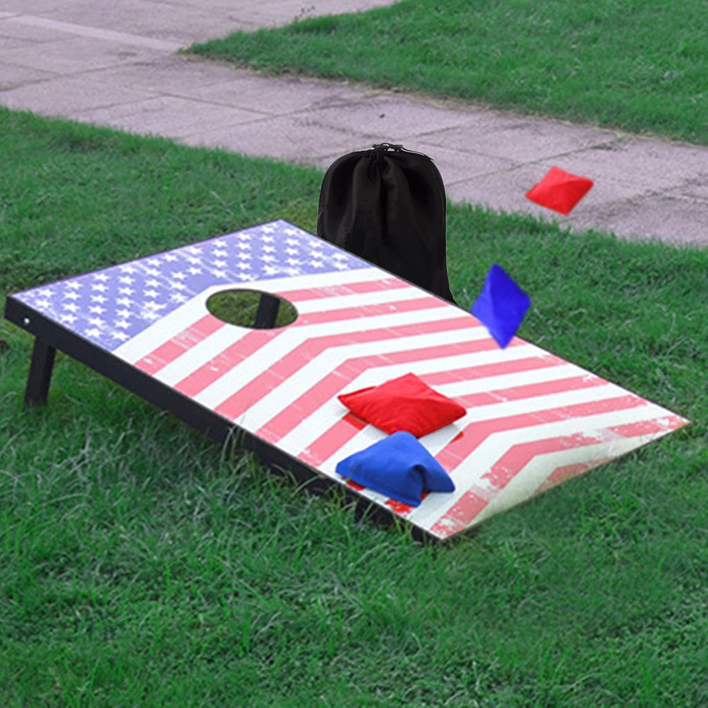 Regine Switzerland Set of 8 Cornhole Bags - Double-Sided, Weather-Resistant Bean Bags with Tote Bag