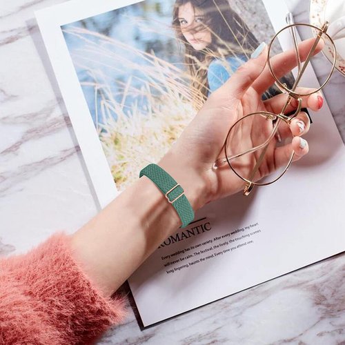 5-Pack Elastic Nylon Bands Compatible with Fitbit Inspire 3/Inspire 2/Inspire HR/Inspire, Breathable Adjustable Replacement Stretchy Nylon Loop Wristband Sport Strap for Women Men, 504